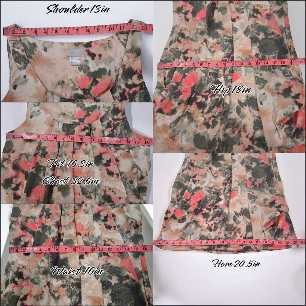 H&M Pleated Floral Watercolor Bubble Drape Stain Dress(C014)-Size 6 for … - Picture 11 of 12